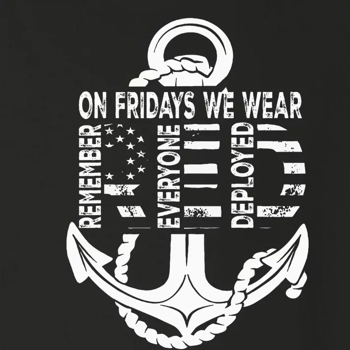 On Fridays We Wear Red Remember Everyone Deployed Toddler Long Sleeve Shirt