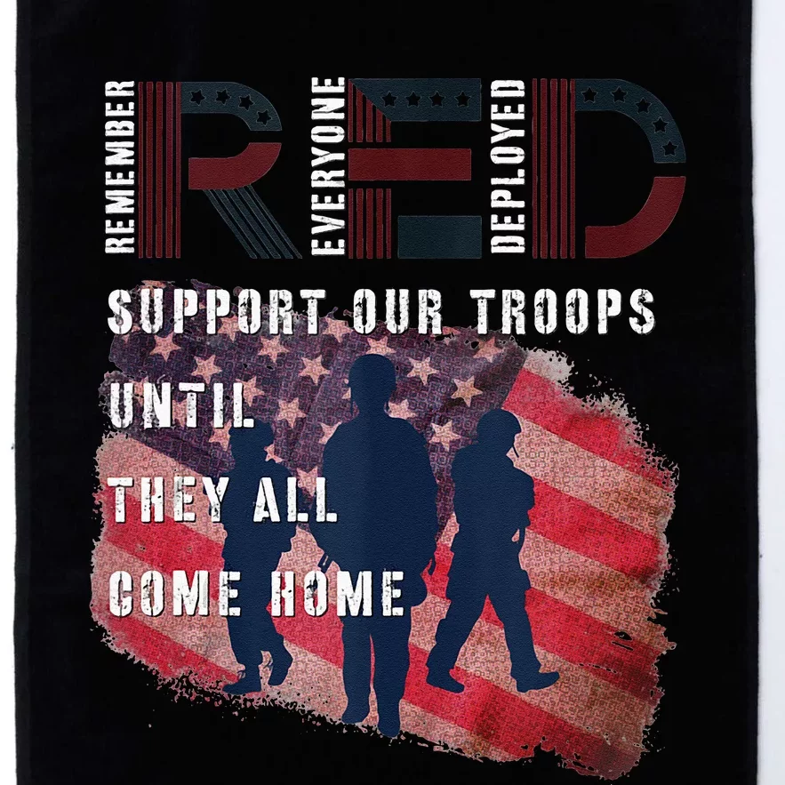 On Friday We Wear Red Friday Military Support Troops US Flag Platinum Collection Golf Towel