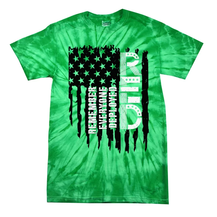 On Friday We Wear Red Friday Military Support Troops Us Flag Tie-Dye T-Shirt