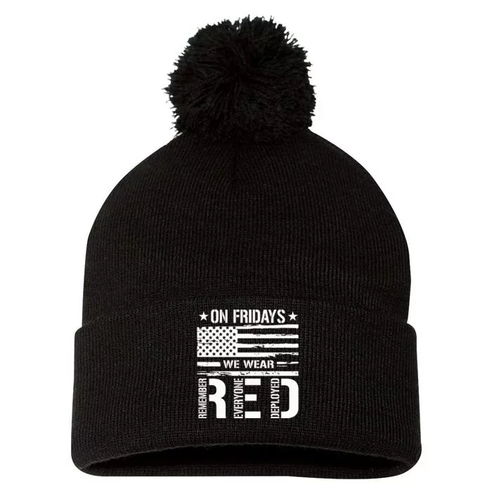 On Friday We Wear Red Pom Pom 12in Knit Beanie