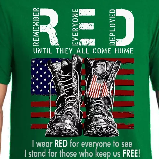 On Friday We Wear Red Remember Everyone Deployed Pajama Set