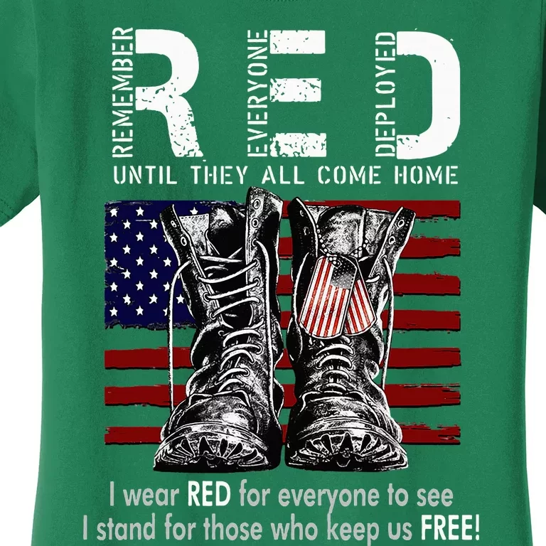 On Friday We Wear Red Remember Everyone Deployed Women's T-Shirt