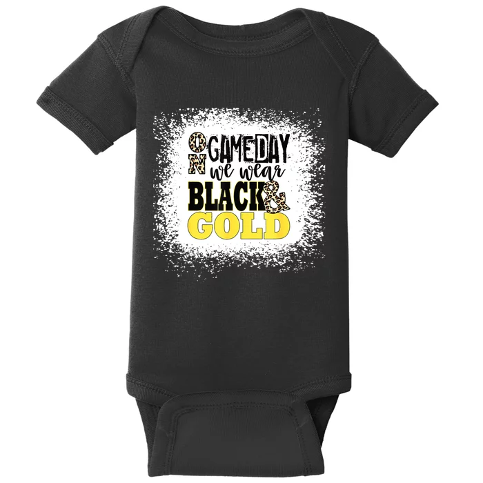 OnGameday Football We Wear Gold And Black Baby Bodysuit