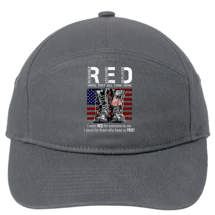 On Friday We Wear Red Remember Everyone Deployed 7-Panel Snapback Hat