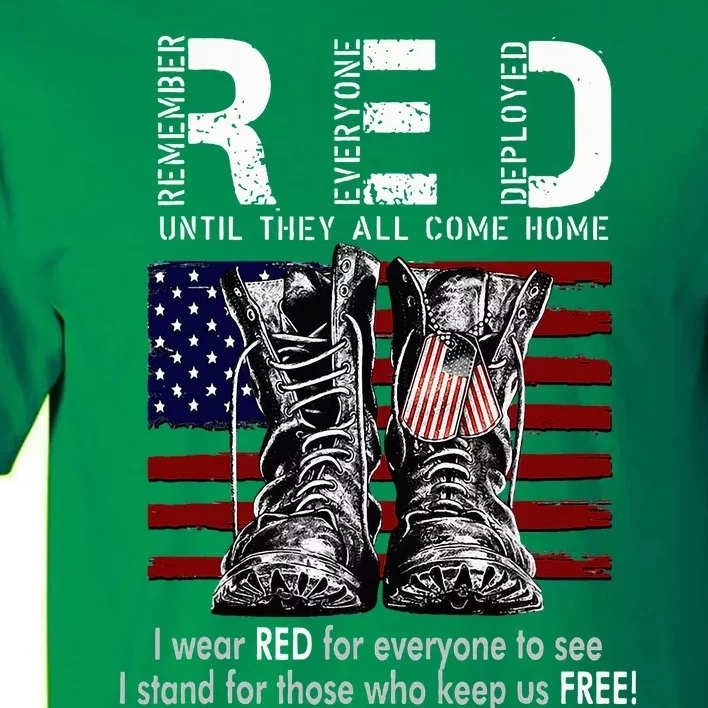 On Friday We Wear Red Remember Everyone Deployed Tall T-Shirt