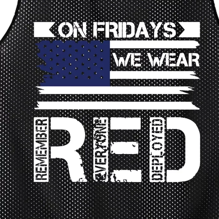 On Friday We Wear Red Mesh Reversible Basketball Jersey Tank