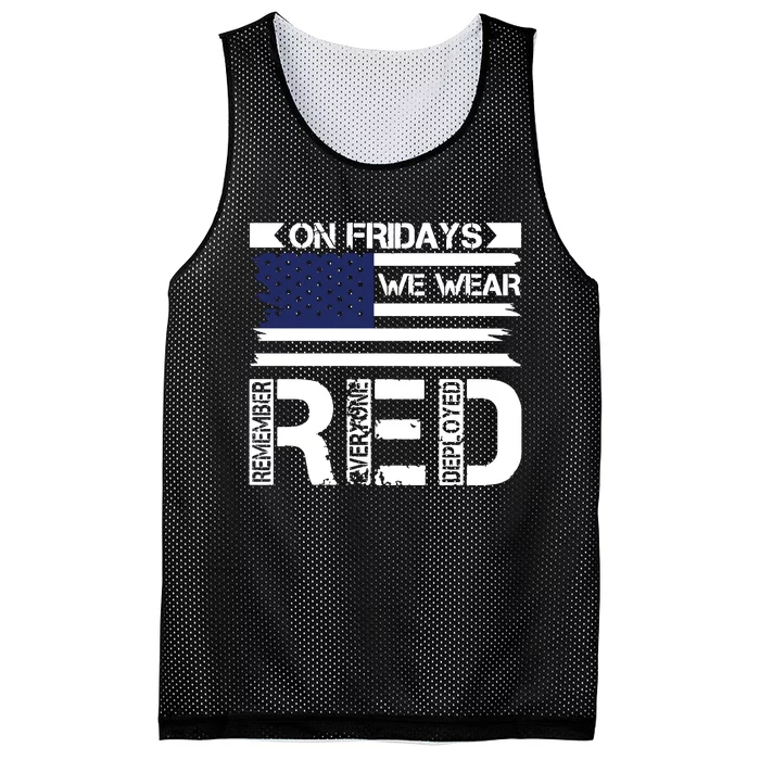 On Friday We Wear Red Mesh Reversible Basketball Jersey Tank