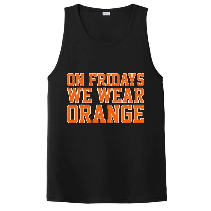 On Fridays We Wear Orange High School Football Team Pride Performance Tank