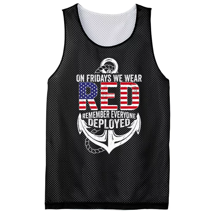 On Fridays We Wear Red Friday Mesh Reversible Basketball Jersey Tank