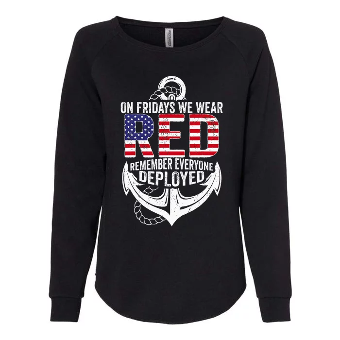 On Fridays We Wear Red Friday Womens California Wash Sweatshirt