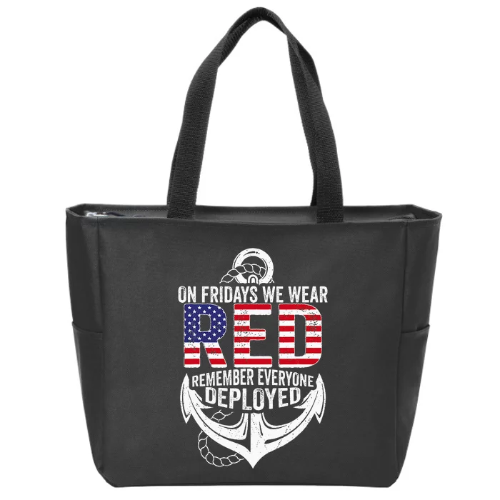 On Fridays We Wear Red Friday Zip Tote Bag