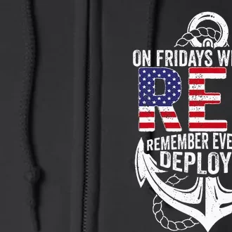 On Fridays We Wear Red Friday Full Zip Hoodie