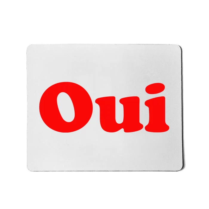 Oui French Yes Red Retro 90s Mousepad