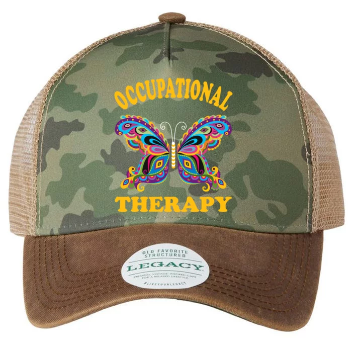 Ot Graduation 70s Retro Butterfly Occupational Therapy Funny Gift Legacy Tie Dye Trucker Hat