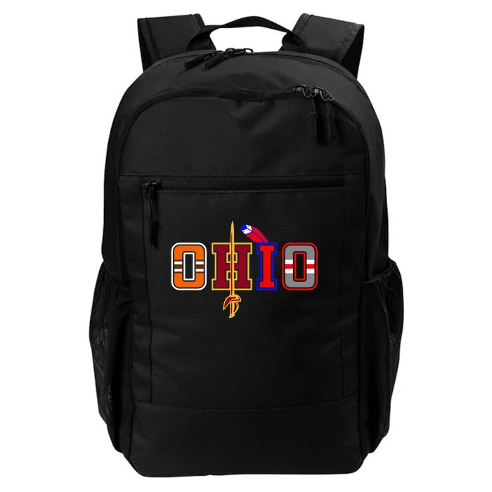 Ohio Gifts and DressedForDuty Ohio Black Small Daily Commute Backpack