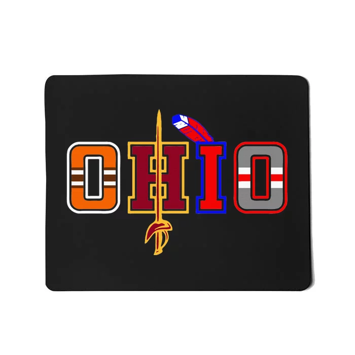 Ohio Gifts and DressedForDuty Ohio Black Small Mousepad