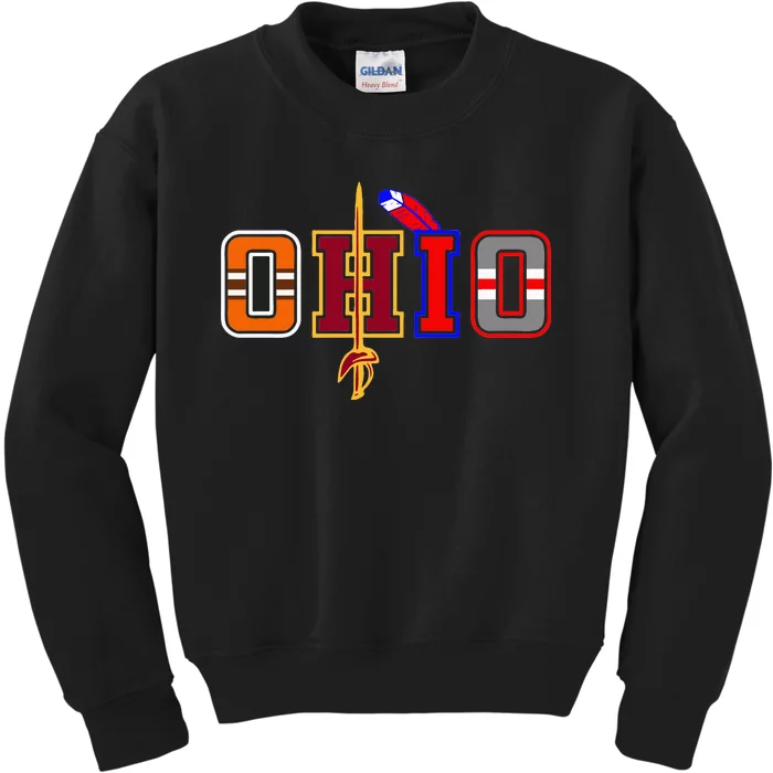 Ohio Gifts and DressedForDuty Ohio Black Small Kids Sweatshirt