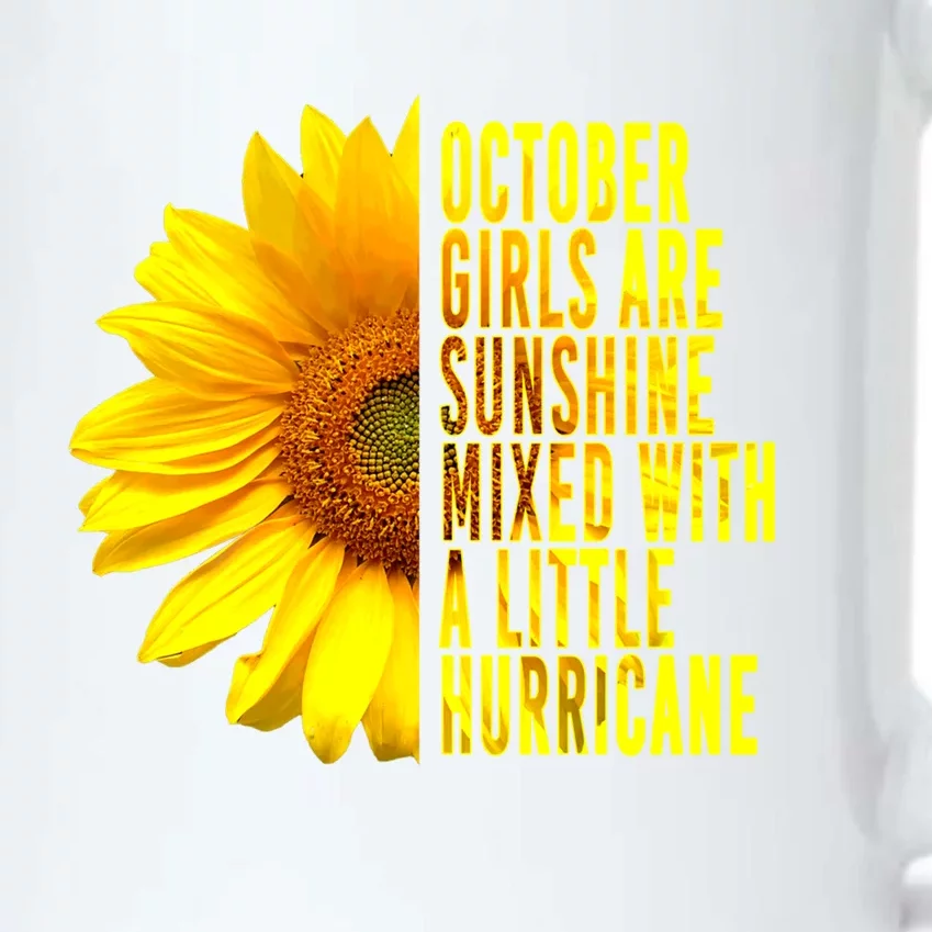 October Girls Are Sunshine Mixed Hurricane Sunflower Gift Funny Gift Black Color Changing Mug