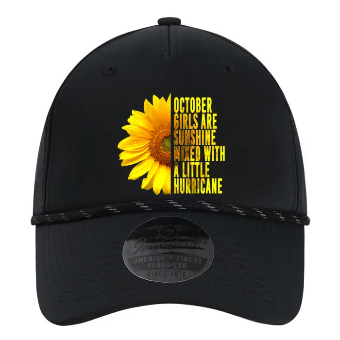 October Girls Are Sunshine Mixed Hurricane Sunflower Gift Funny Gift Performance The Dyno Cap