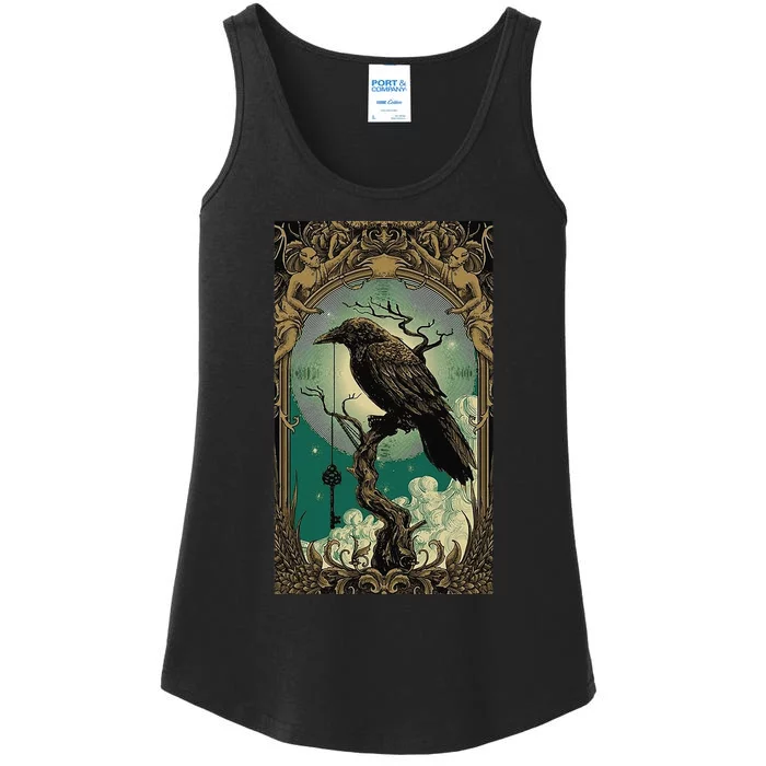 Occult Gothic Aesthetic Esoteric Crow Witchcraft Mysticism Ladies Essential Tank