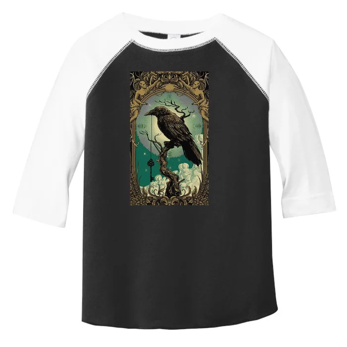 Occult Gothic Aesthetic Esoteric Crow Witchcraft Mysticism Toddler Fine Jersey T-Shirt