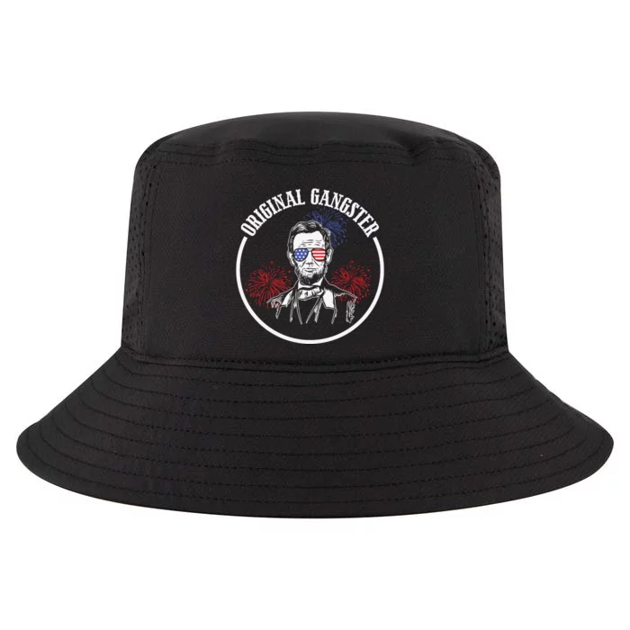 Original Gangster Abe Lincoln Funny 4th Of July Cool Comfort Performance Bucket Hat