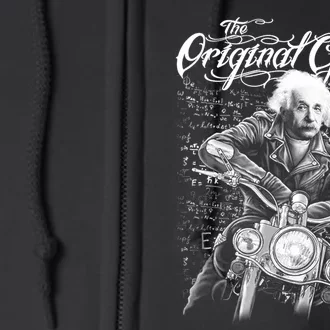 Original Genius Albert Einstein Biker Full Zip Hoodie