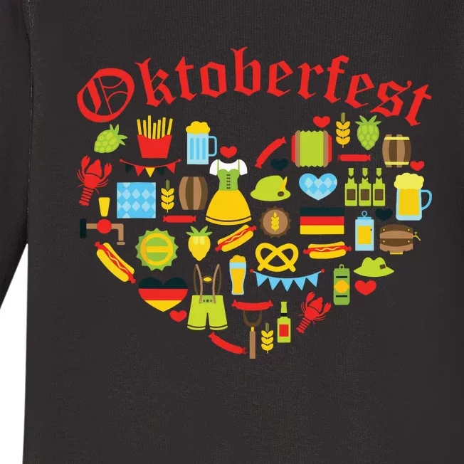 Oktoberfest German Bavarian Women Beer Fest Baby Long Sleeve Bodysuit