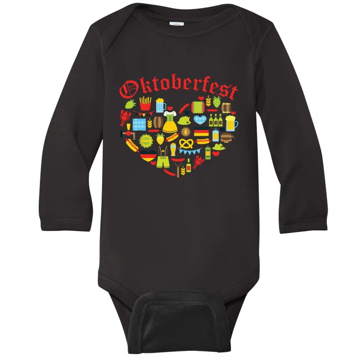 Oktoberfest German Bavarian Women Beer Fest Baby Long Sleeve Bodysuit