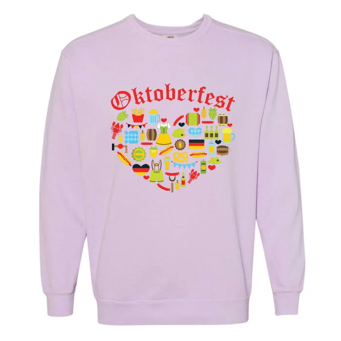 Oktoberfest German Bavarian Women Beer Fest Garment-Dyed Sweatshirt