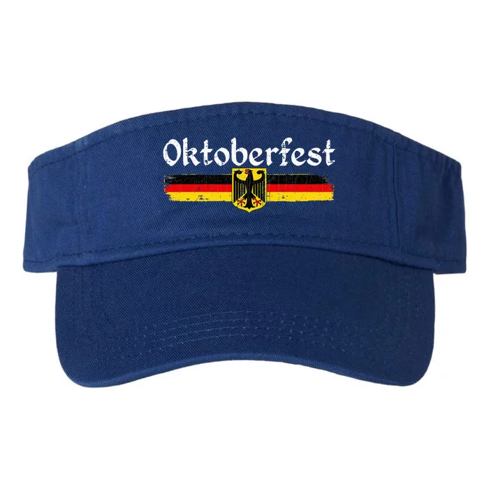 Oktoberfest German B.eer Vintage German Flag Valucap Bio-Washed Visor