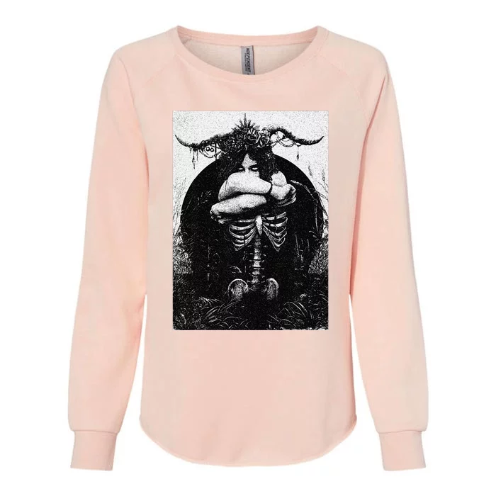 Occult Gothic Black Metal Dark Aesthetic Goth Womens California Wash Sweatshirt