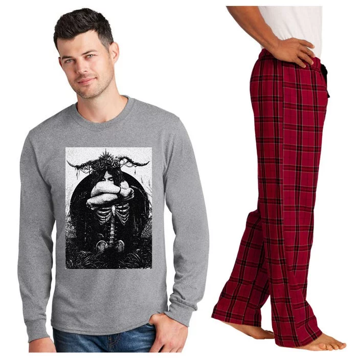 Occult Gothic Black Metal Dark Aesthetic Goth Long Sleeve Pajama Set