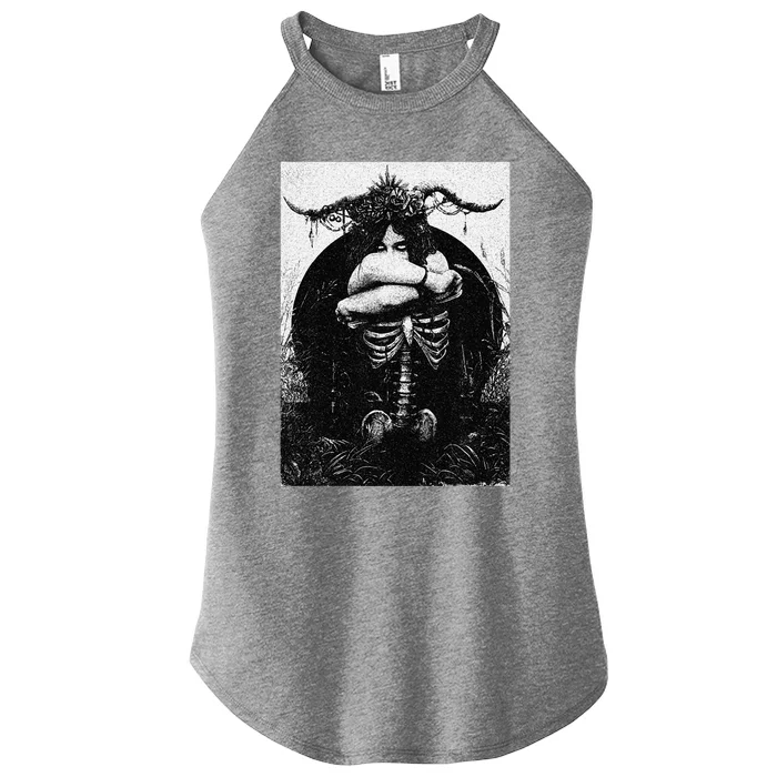 Occult Gothic Black Metal Dark Aesthetic Goth Women’s Perfect Tri Rocker Tank