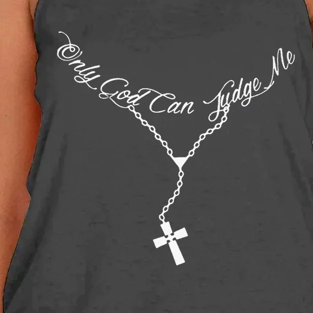 Only God Can Judge Me Perfect Design Ideas For Men Women Women's Knotted Racerback Tank