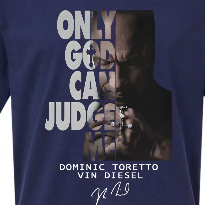 Only God Can Judge Me Dominic Toretto Vin Diesel Sueded Cloud Jersey T-Shirt