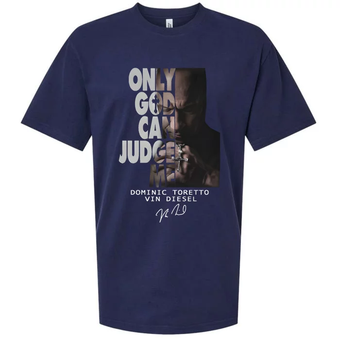 Only God Can Judge Me Dominic Toretto Vin Diesel Sueded Cloud Jersey T-Shirt