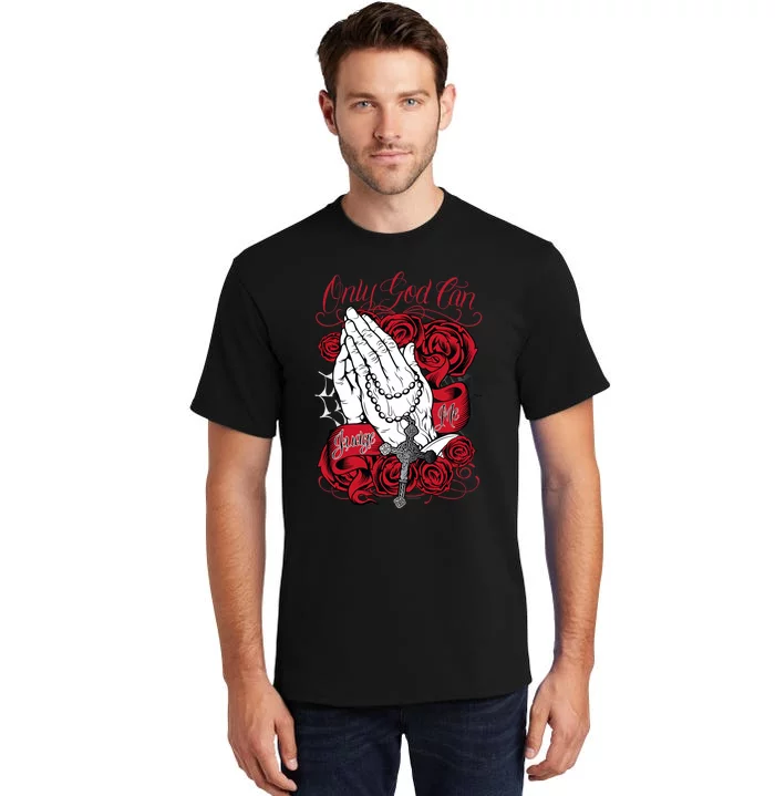 Only God Can Judge Me Red Tall T-Shirt