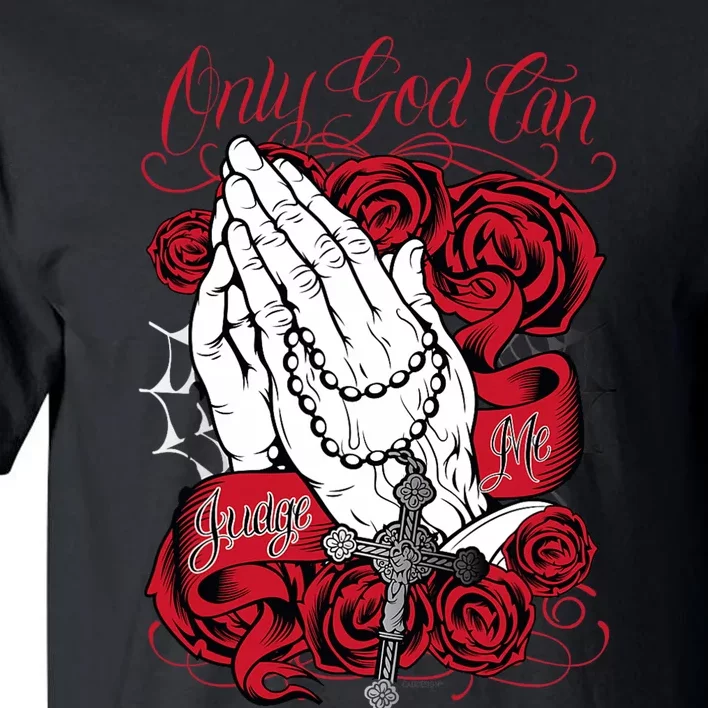 Only God Can Judge Me Red Tall T-Shirt