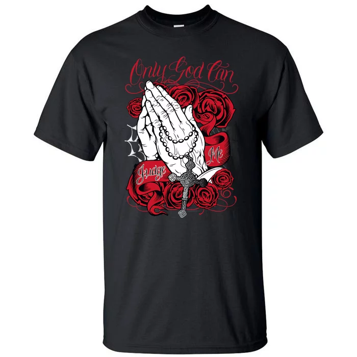 Only God Can Judge Me Red Tall T-Shirt