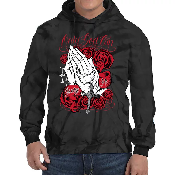 Only God Can Judge Me Red Tie Dye Hoodie