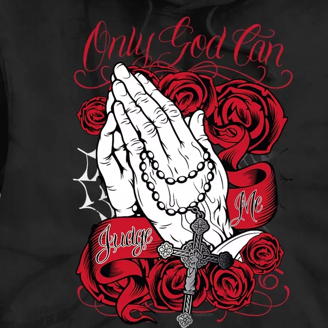 Only God Can Judge Me Red Tie Dye Hoodie