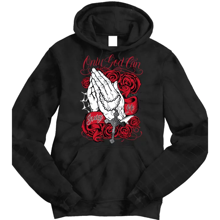 Only God Can Judge Me Red Tie Dye Hoodie