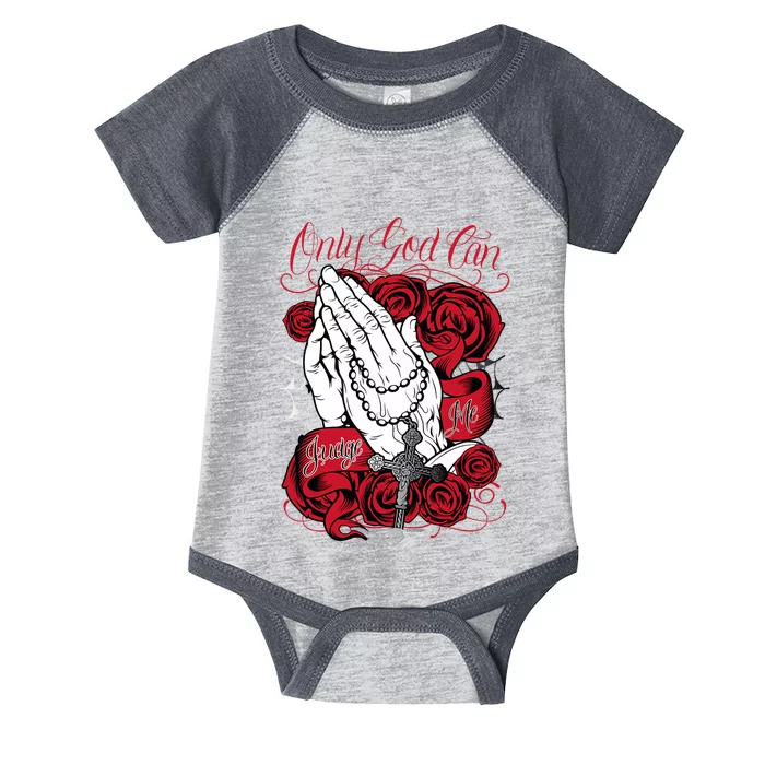 Only God Can Judge Me Red Infant Baby Jersey Bodysuit