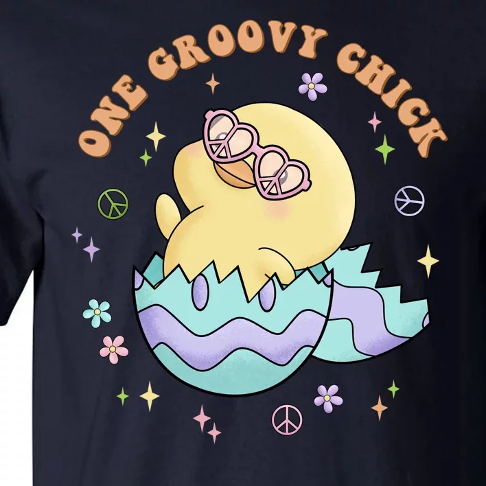 One Groovy Chick Funny Cute Baby Chicken Tall T-Shirt