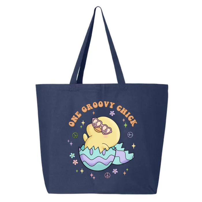 One Groovy Chick Funny Cute Baby Chicken 25L Jumbo Tote