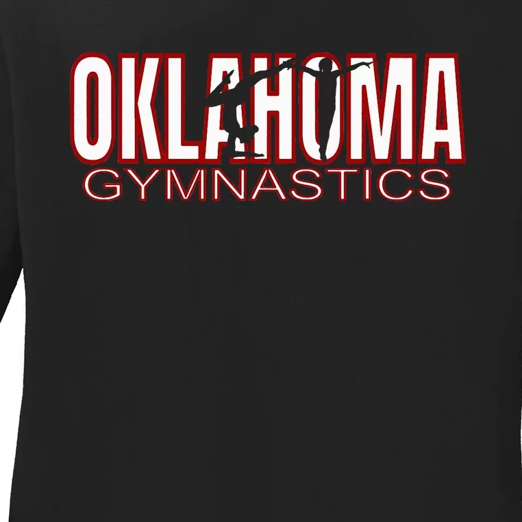 Oklahoma Gymnastics Competition Gymnast Tumbling Girl Gift Ladies Long Sleeve Shirt