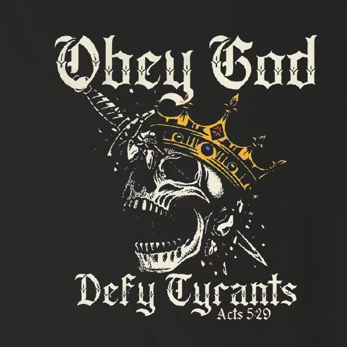 Obey God Defy Tyrants Skull Toddler Long Sleeve Shirt