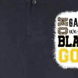 On Game Day Football We Wear Gold And Black Leopard Print Softstyle Adult Sport Polo