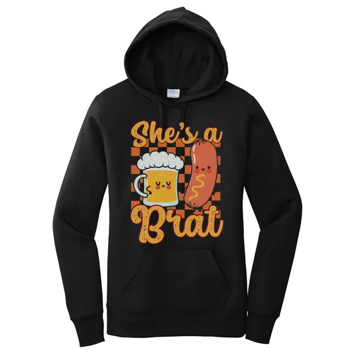 Oktoberfest German Drinking SheS A Brat Couple Matching Women's Pullover Hoodie